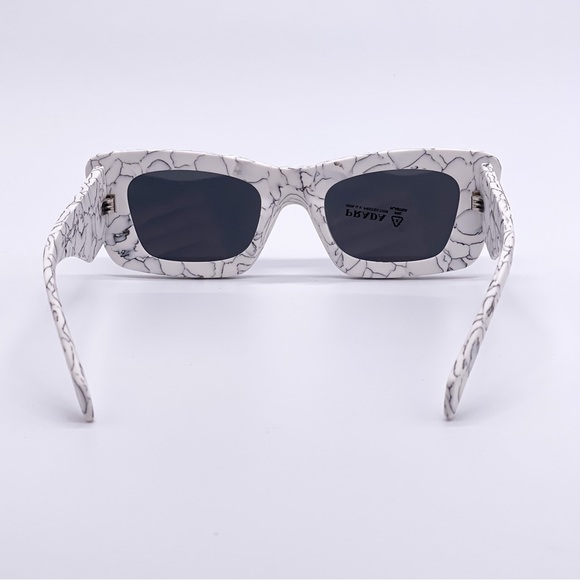 NEW PRADA WOMEN WHITE CAT EYE SUNGLASSES PRADA - Picture 12 of 15